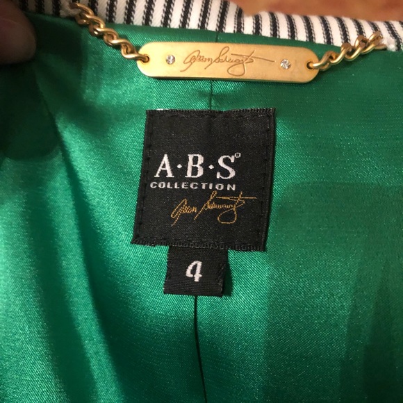 Size 4 ABS black and white pin stripe jacket - Picture 4 of 4